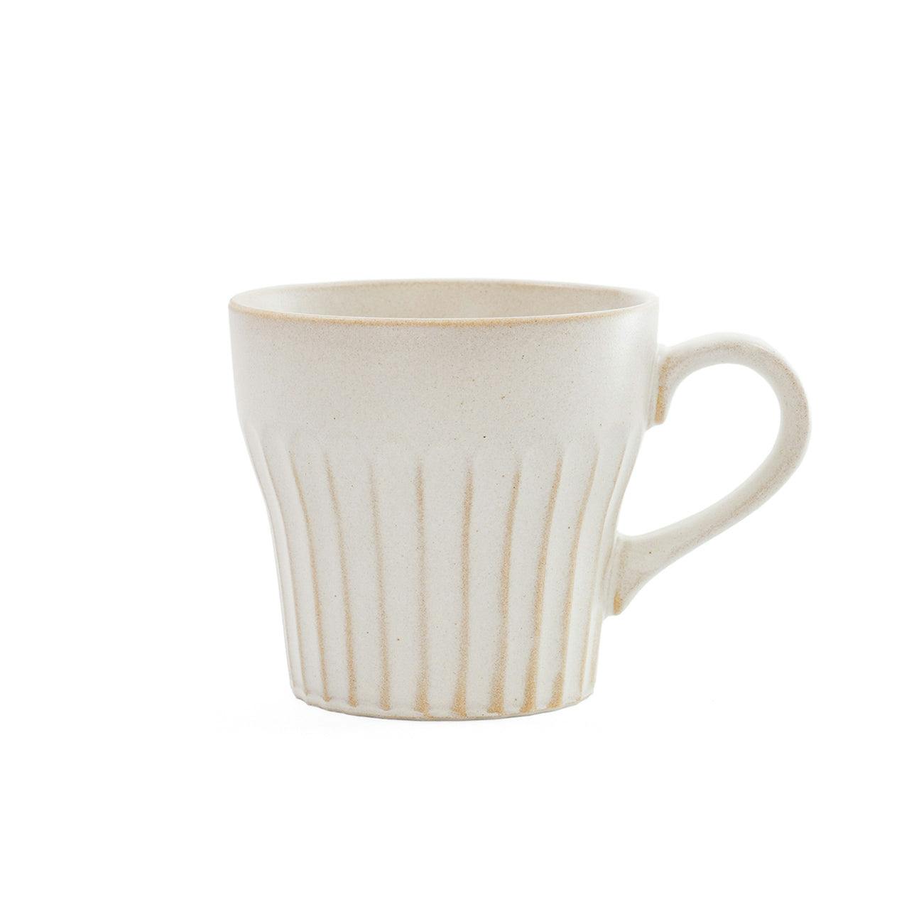 日本制 象牙色 咖啡杯 茶杯 Kobiki Ivory Coffee Mug Cup Shaved Desgin