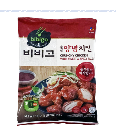 CJ BIBIGO 必品阁 韩式炸鸡块(甜辣) Korean Style Crunchy Chicken(Sweet & Spicy) 18oz