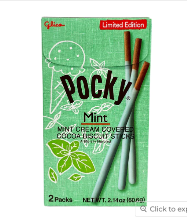 【季节限定】Glico 格力高 Pocky Stick Mint【Limited Edition】 薄荷巧克力棒