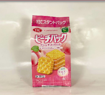 日本 YBC Peach Cream Biscuit 山崎 桃香奶油 夹心 饼干