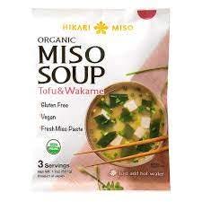 Hikari Organic Miso Soup Tofu & Wakame 日本 有机 速食 味增汤 海苔豆腐 3包/袋 Gluten Free Vegan