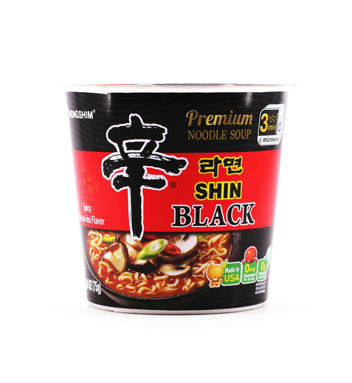 韩国 农心 黑辛 杯面 NONGSHIM Premium Noodle Soup Shin Black (Small Cup) 2.64oz (75g)