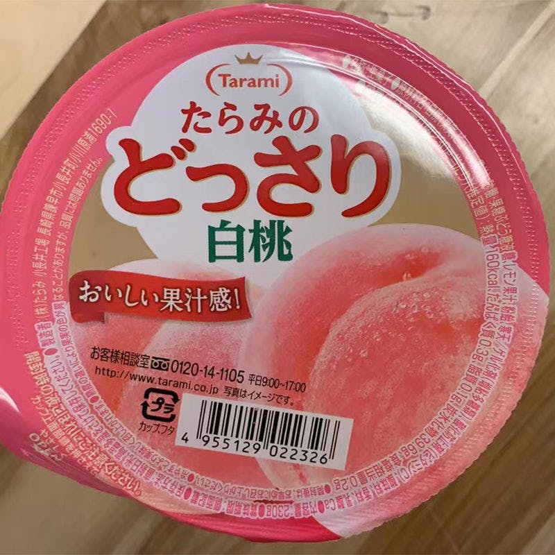 日本 Tarami 白桃果肉果冻 白桃味 水果杯