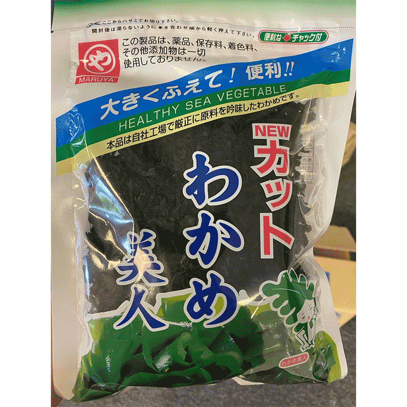 日本进口 マルヤわかめ 裙带菜 海带芽 煮汤凉拌 出自1964年的老牌藻类产品的专业公司 100g  Healthy Sea Vegetable