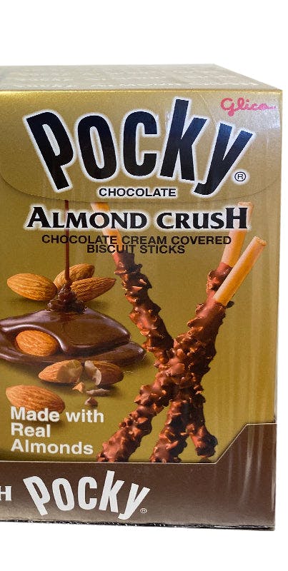 日本进口 Glico Pocky Almond Crush 杏仁巧克力脆皮 饼干棒