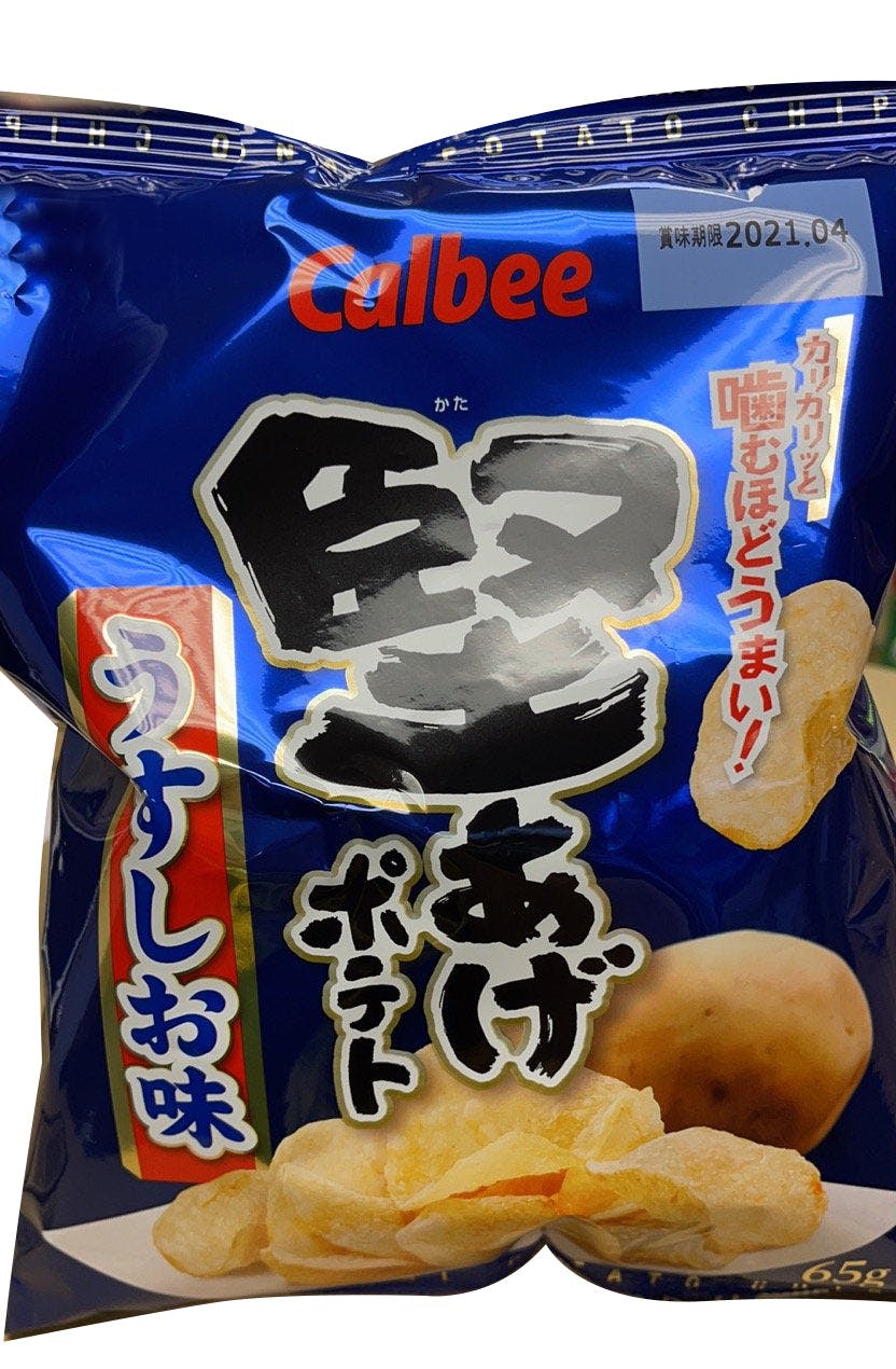 日本进口 NEW Calbee kata-age 淡盐味薯片