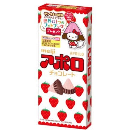 明治 草莓巧克力 Meiji Apollo Chocolate 46g Strawberry Chocolate Japanese Candy