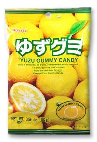 日本 春日井软糖 柚子味 Kasugai Yuzu Gummy Candy