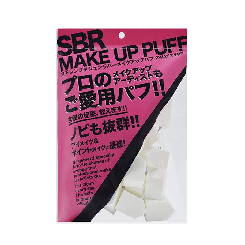 日本86年历史的老牌产品 SBR 一次性海绵粉扑 粉底液专用 散粉定妆 干湿两用 25个/袋