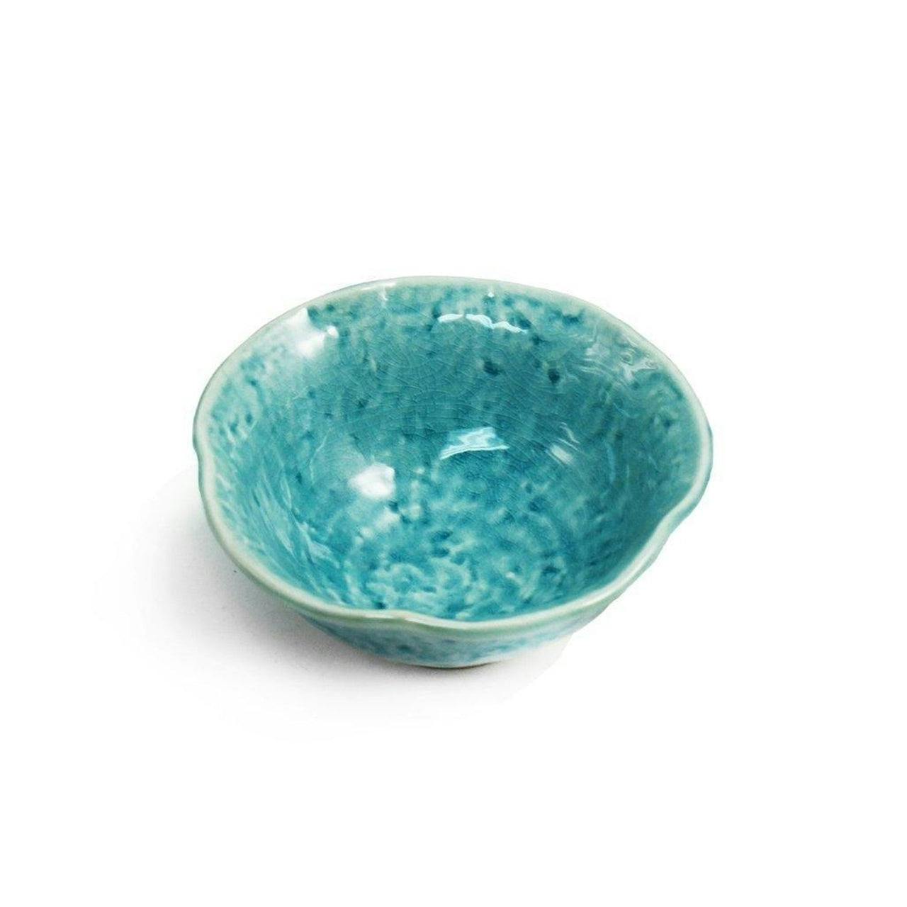 日本制 绿松石 蓝碗 Reactive Glaze Turquoise Blue Bowl 7 fl oz / 4.72" dia
