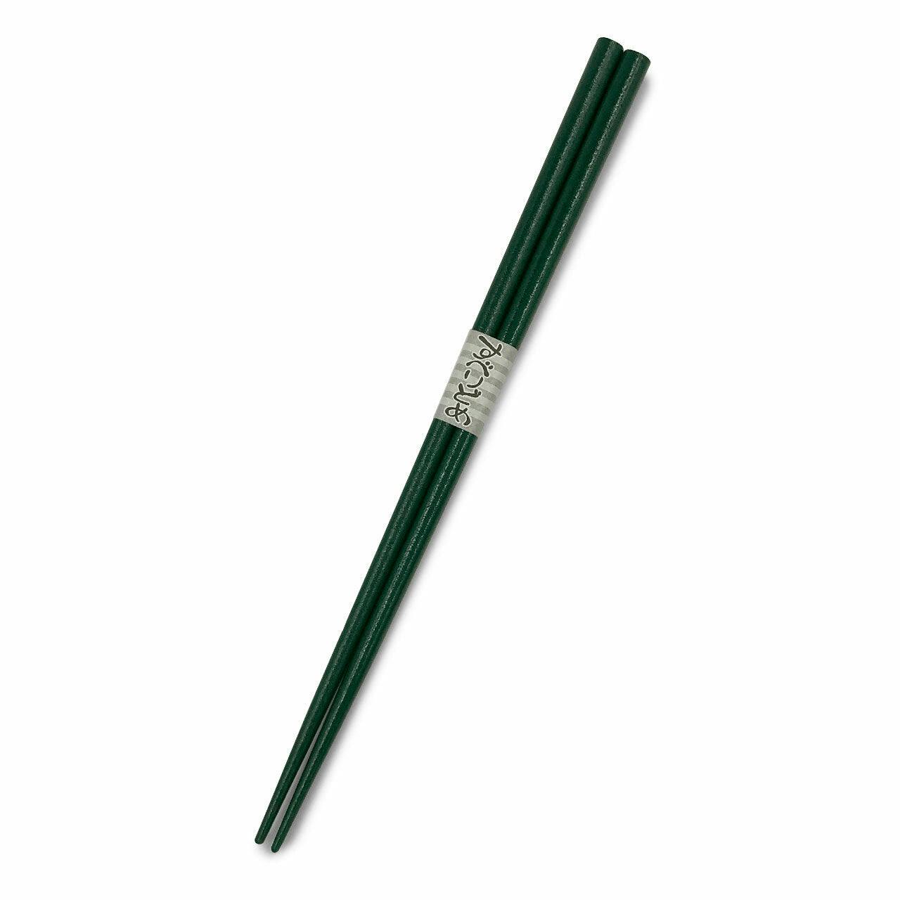 日本 绿色漆面木筷 筷子 Green Lacquered Non-slip Chopsticks