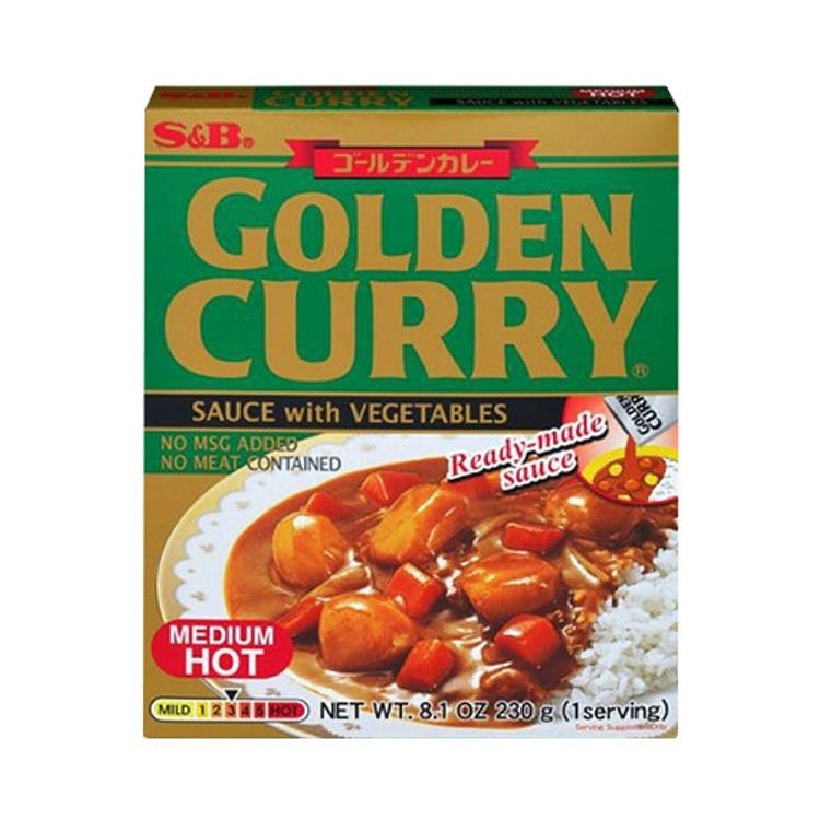 日本 S&B  金牌 即食 蔬菜 咖喱 料理包 中辣 230g Japanese S&B Golden Curry Sauce