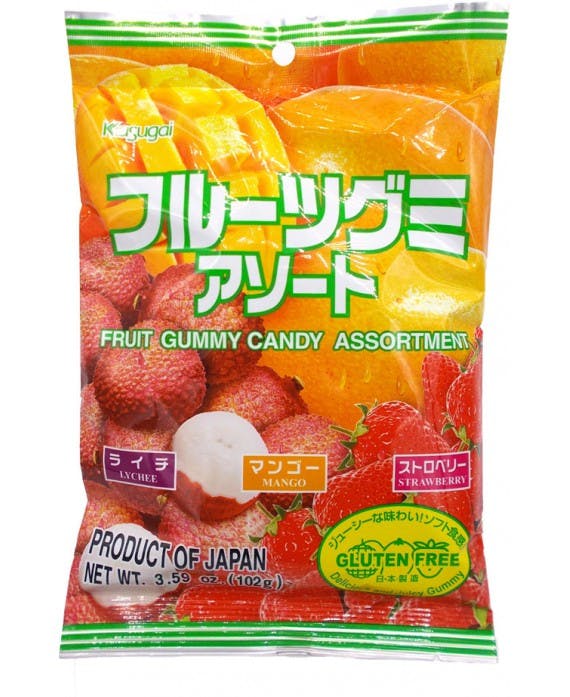 Kasugai 春日井 水果口味 软糖 Fruits Gummies assorted pack 荔枝草莓芒果三种口味