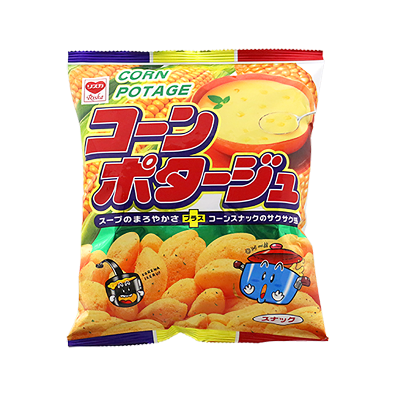 日本进口 RISKA玉米浓汤粟米球 非转基因玉米超高人气零食