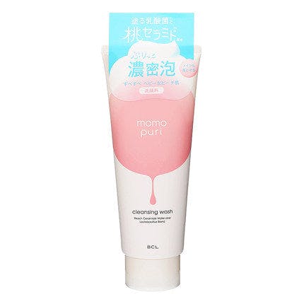 日本 BCL momo puri 水蜜桃 乳酸菌 氨基酸洗面奶 150g 也可做卸妆产品