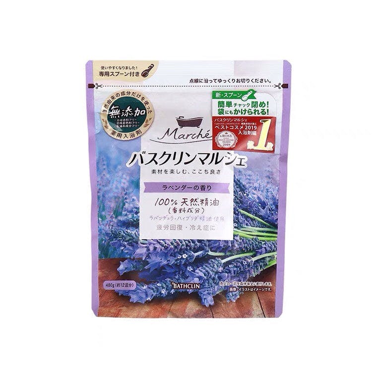 日本 Bathclin 巴斯克林 Bath Salt Lavender Scent 浴盐 无添加精油系列 薰衣草香味 480g
