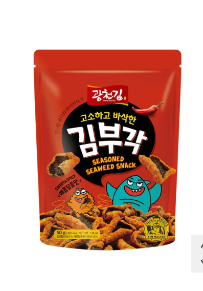 Kwang Cheon 广川 Seasoned Seaweed Snack (Sweet & Spicy) 甜辣 调味 紫菜点心 1.76oz