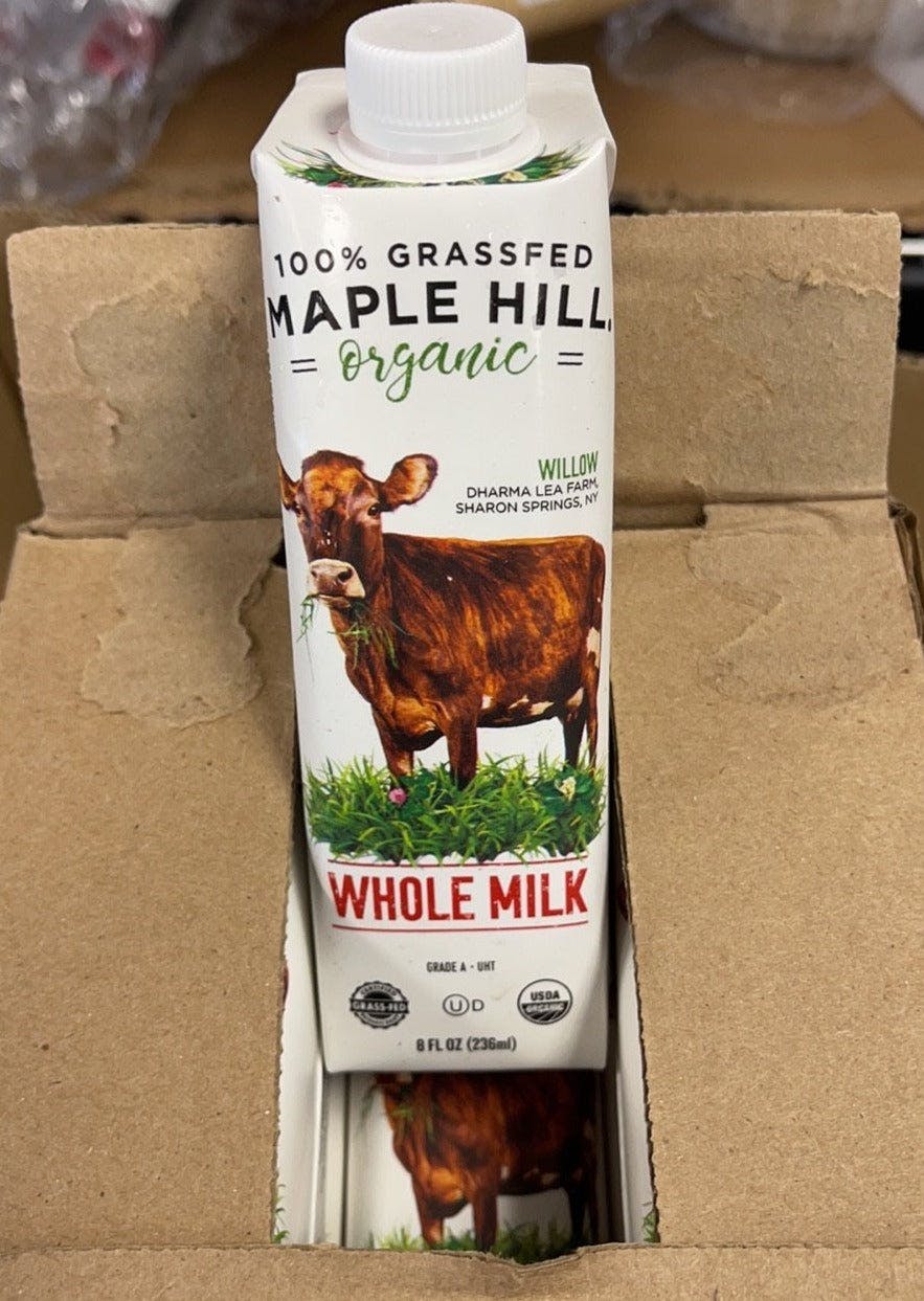 Organic Whole Milk 12pack/case 8oz/pack