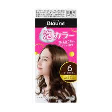 日本进口 花王 Blaune 泡泡沫染发剂 遮盖白发 6号 深棕色 Dark Brown