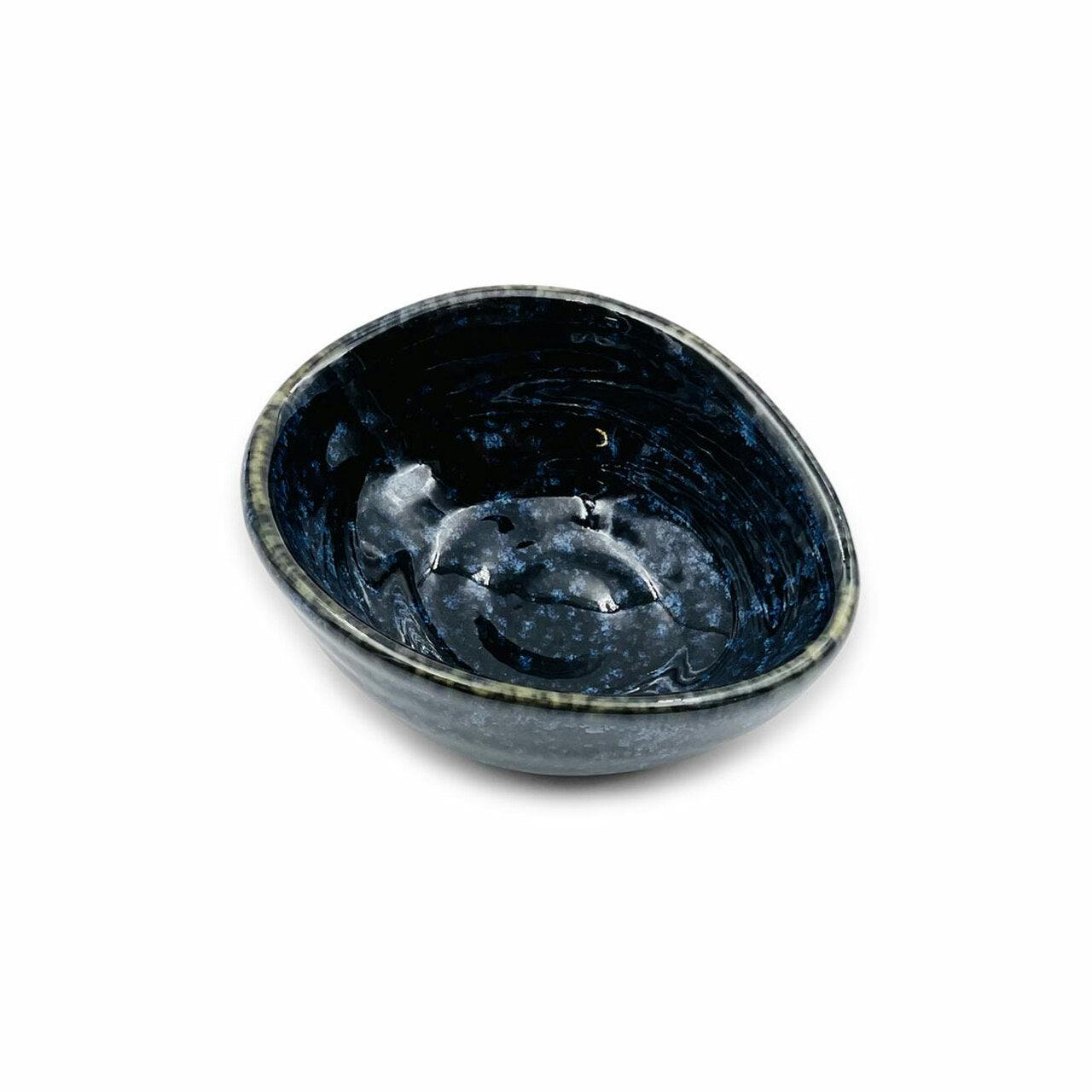 日本 宝蓝色 瓷器 小碗