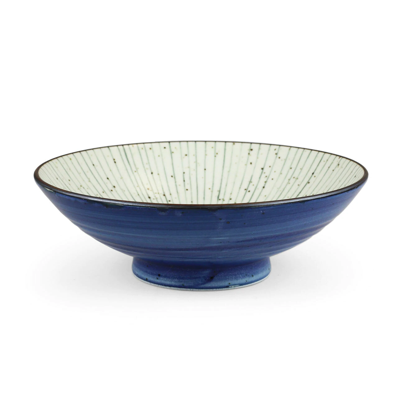 [NEW] 碗Tokusa Blue Lined Interior Serving Bowl 52 fl oz / 9.7" dia【日本进口】