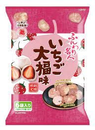 明治 草莓夹心米饼 Rice Cracker Funwari Strawberry Meijin 60g