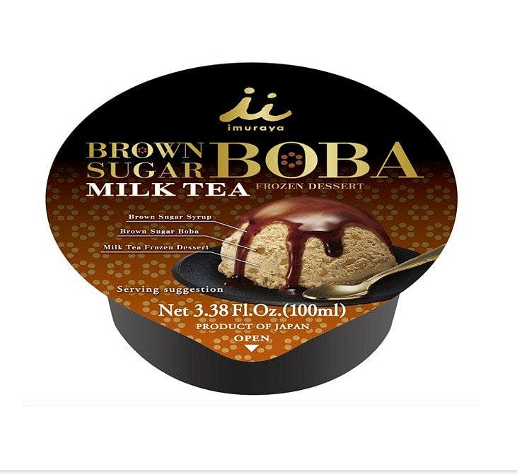 井村屋 Imuraya Brown Sugar Boba Tea Ice Cream 黑糖波霸奶茶味冰淇淋 1 个