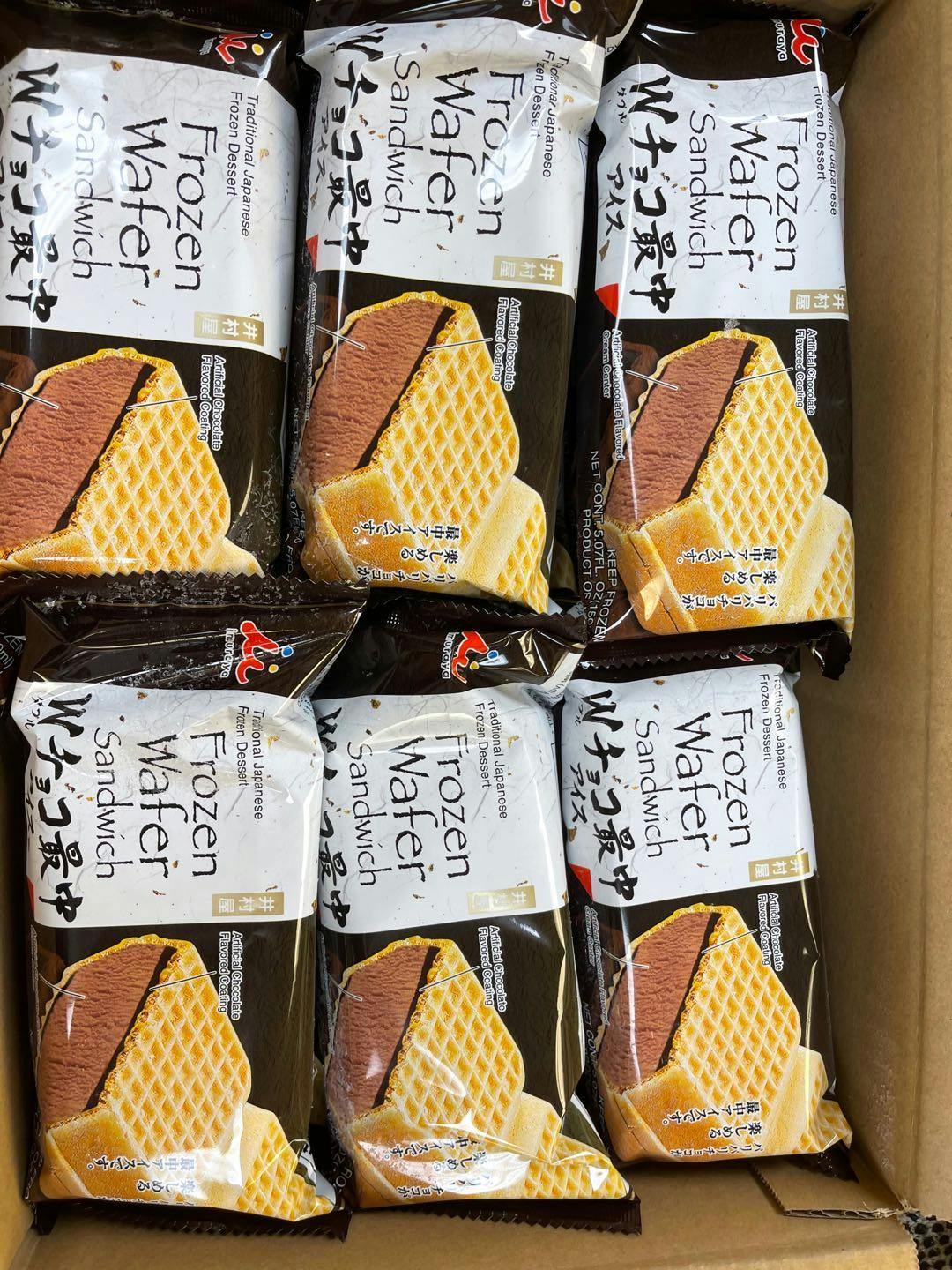 Imuraya 井村屋 Double Chocolate Wafer Sandwich 巧克力华夫 冰激凌 整箱 case