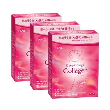 预定 空运 日本本土 Fancl 无添加 国民健康品牌 HTC美肌 胶原蛋白 果冻  三盒 30日份 Collagen Supplement for the Ladies