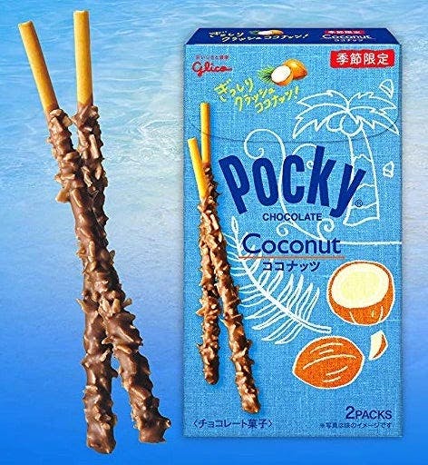 Coconut Chocolate Pocky Sticks