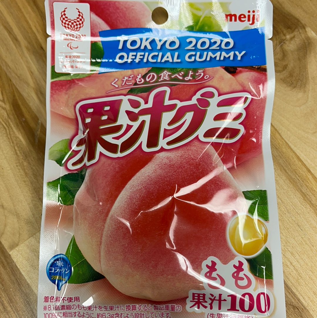 日本进口 明治 桃子软糖 东京2020最佳 不添加色素添加剂