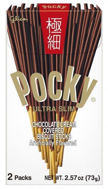 日本进口 Glico Pocky Ultra Slim Chocolate 极细巧克力 饼干棒