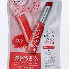 DHC 浓润保湿 淡彩有色 橄榄 润唇膏 color lip cream Red 红色 1.5g