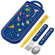 日本制 筷子叉子勺子 便携 三件套 Plastic Chopstick & Spoon Folk Set