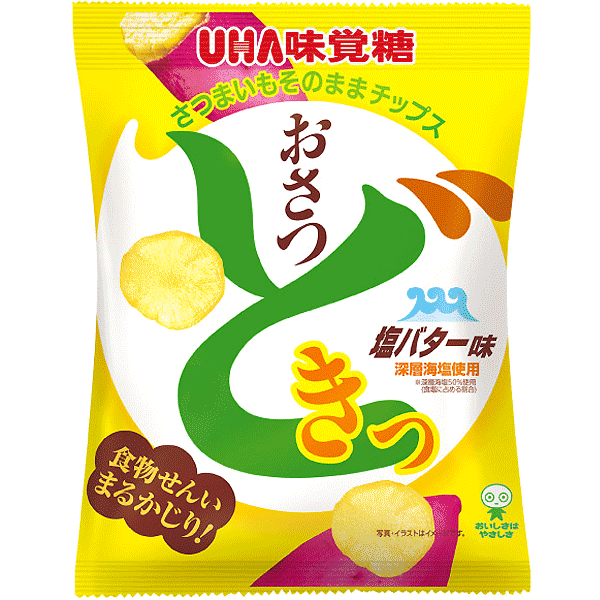 日本 UHA 黄金 心动 红薯片 盐奶油风味 原味 【最佳鉴赏期 8月底】