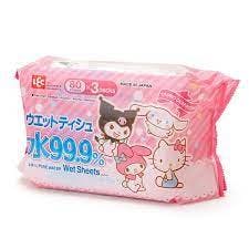 LEC Made in Japan SANRIO Characters Wet Tissue 80sheets×3