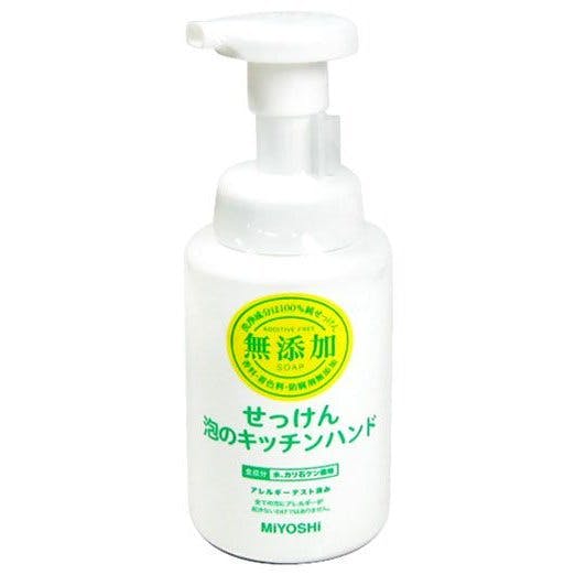 日本  无添加 厨房洗手液 去油腻去腥气不伤手 Additive-free soap foam kitchen hand pump 250ML